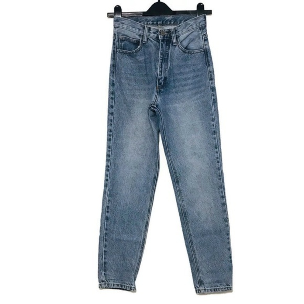 John Galt Brandy Melville 100% Cotton High Rise Relaxed Fit Mom Jeans Size Small